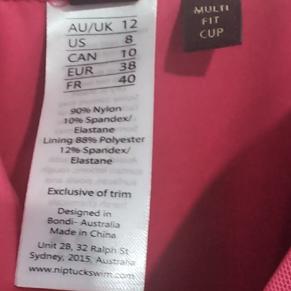 Nip/Tuck Pink Paradise Splice Dolores Multifit Cup Floral New Swimsuit Size 8 US - Picture 4 of 6